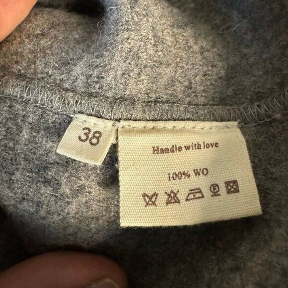 Casch Copenhagen Womens Gray Hippie 100% Wool Faeriecore Frill Cardigan Sz 38 - Picture 3 of 7